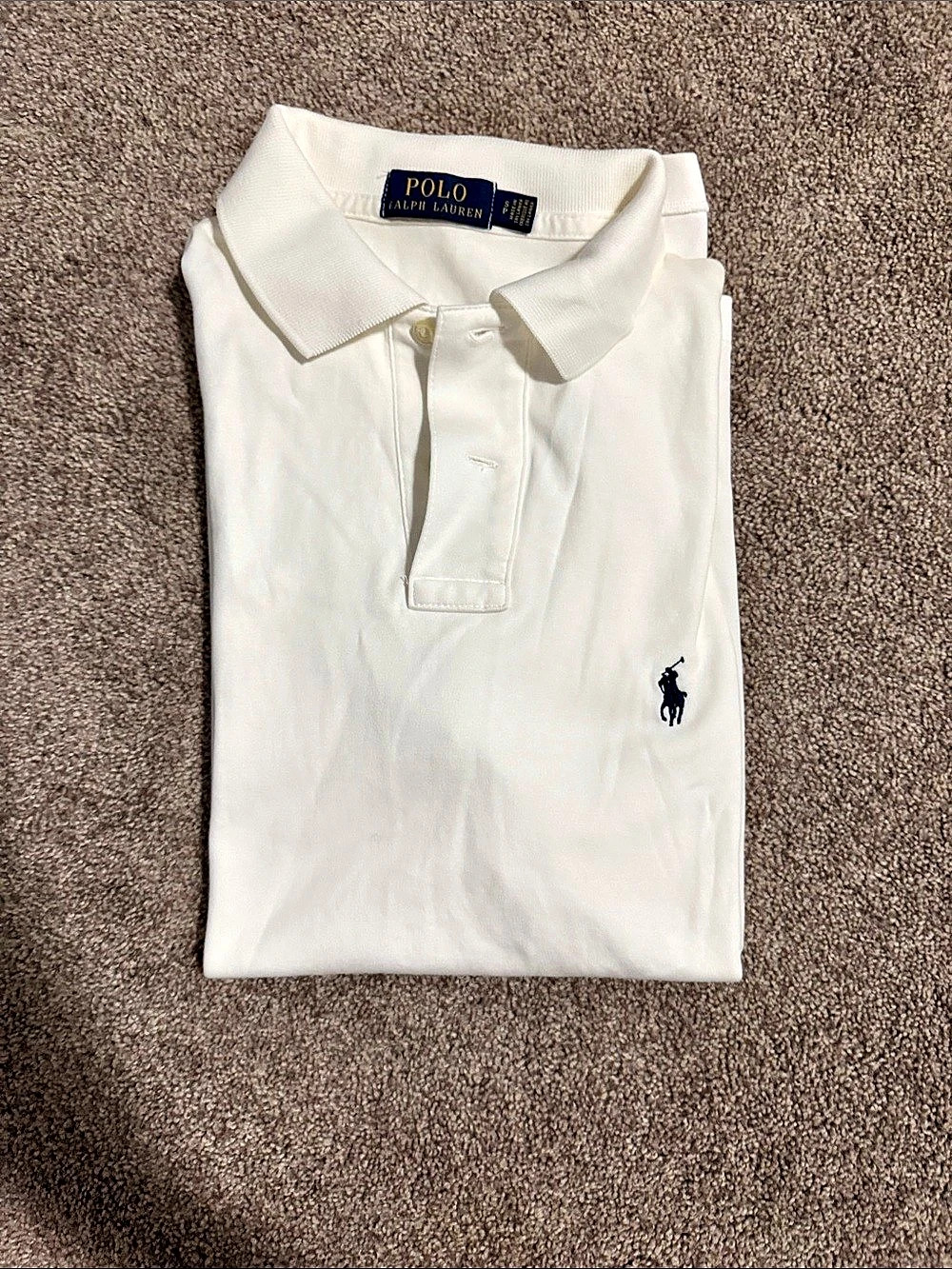 Polo Ralph Lauren Custom Slim Fit Cotton Mesh Polo Shirt White